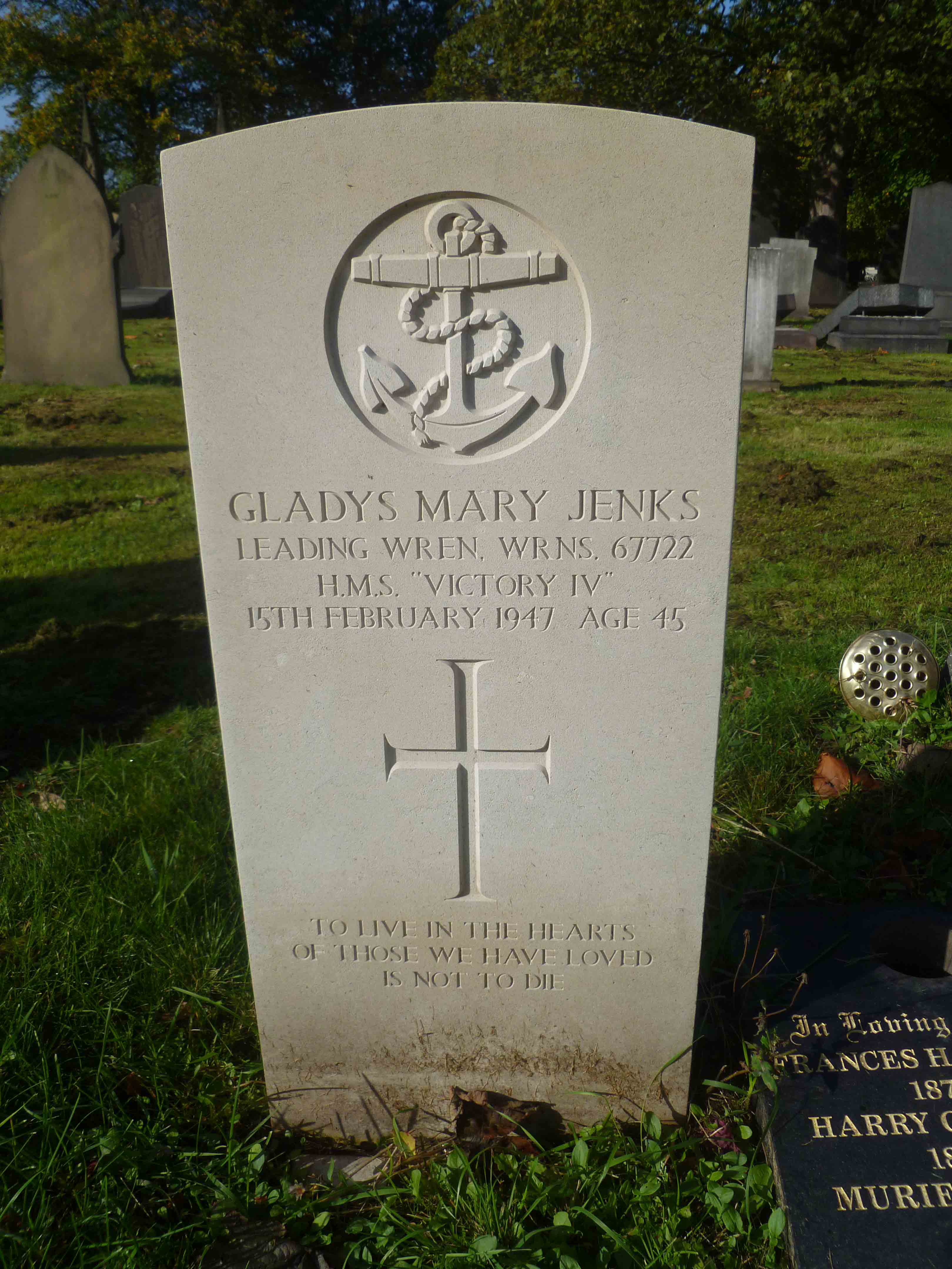 Jenks (B Left 357) War Grave (2)